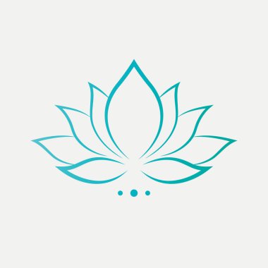 Soyut Lotus Çiçeği Simge Vektörü - Sanatsal Basitlikte Saflık ve Sükunetin Sembolü