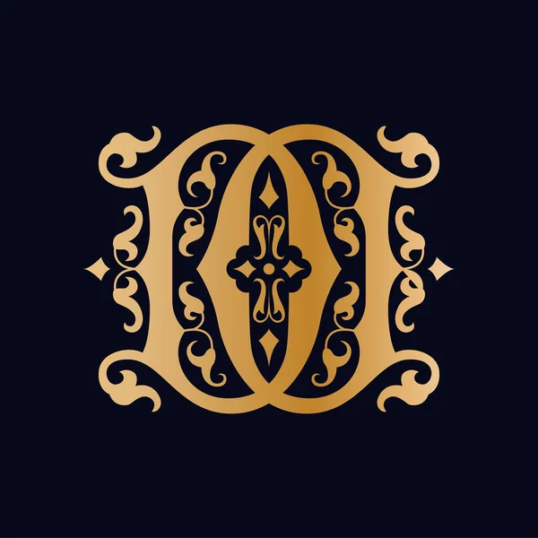 Och Royal Monogram Ett Majestätiskt Emblem För Elegans Och Distinktion — Stock vektor