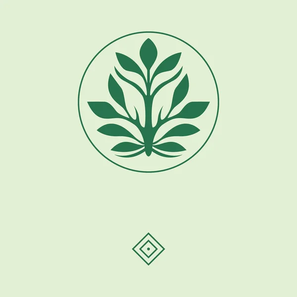 Abstract Leaves Icon Vector Essência Natureza Capturada Forma Elegante Minimalista — Vetor de Stock