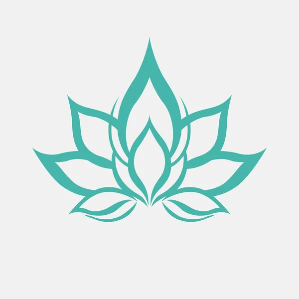 Abstrakcyjny Wektor Ikony Kwiatu Lotosu Symbol Czystości Spokoju Artystycznej Prostocie — Wektor stockowy