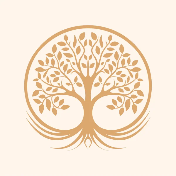 Life Tree Emblem Vector Symboliserar Tillväxt Förnyelse Och Naturlig Skönhet — Stock vektor