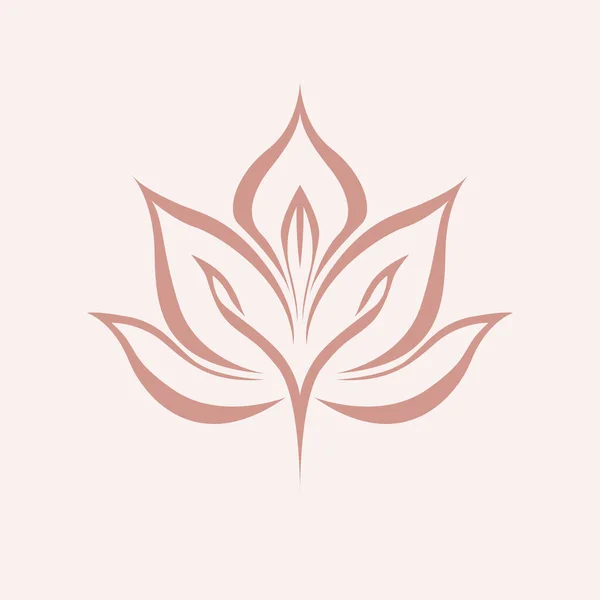 Sammanfattning Lotus Flower Icon Vector Symbol För Renhet Och Lugn — Stock vektor