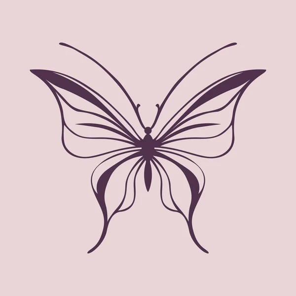 Elegant Fjäril Ikon Vektor Graciös Och Mångsidig Insekt Symbol För — Stock vektor