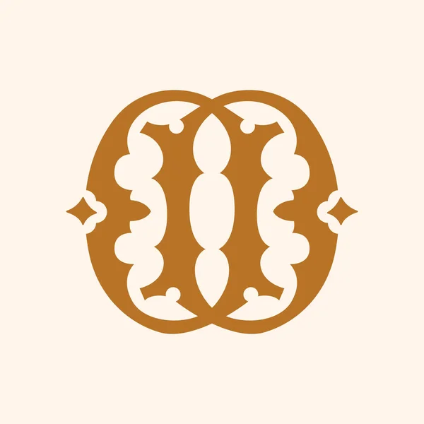 Королевская Монограмма Величественный Герб Элегантности Отличия — стоковый вектор