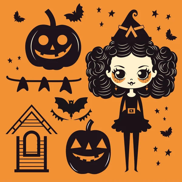 Emelje Fel Halloween Hangulatot Sütőtök Denevér Minta Design Tökéletes Kísérteties — Stock Vector