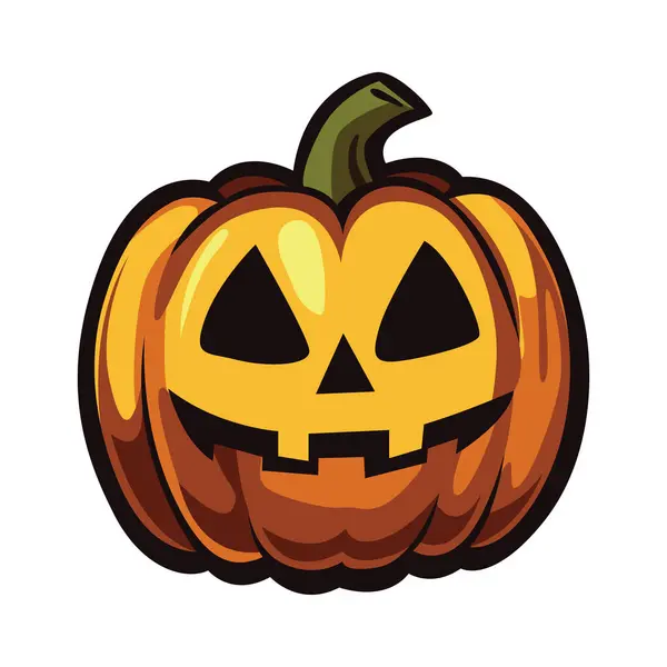 Ícone Assustador Abóbora Halloween Para Designs Estranhos Vibrações Estranhas — Vetor de Stock