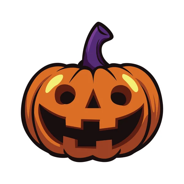 Τρομακτικό Εικονίδιο Κολοκύθας Halloween Για Απόκοσμα Σχέδια Και Απόκοσμες Δονήσεις — Διανυσματικό Αρχείο