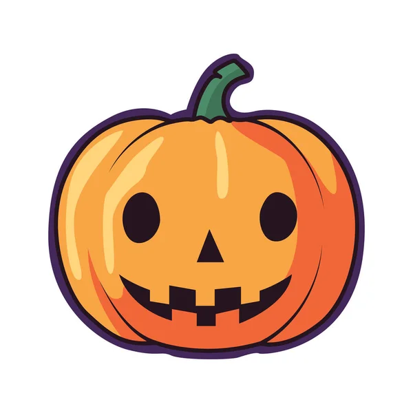 Ícone Assustador Abóbora Halloween Para Designs Estranhos Vibrações Estranhas —  Vetores de Stock