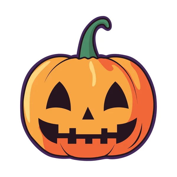 Strašidelné Halloween Dýně Ikona Pro Strašidelné Vzory Strašidelné Vibrace — Stockový vektor