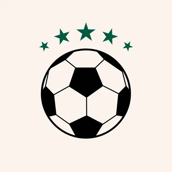 Большой Счет Нашим Векторным Футбольным Мячом Логотипом Звезд Символ Превосходства Стоковый вектор