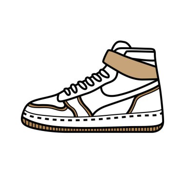 Stylish Sneaker Shoe Clip Art for Trendy Design Projects clipart