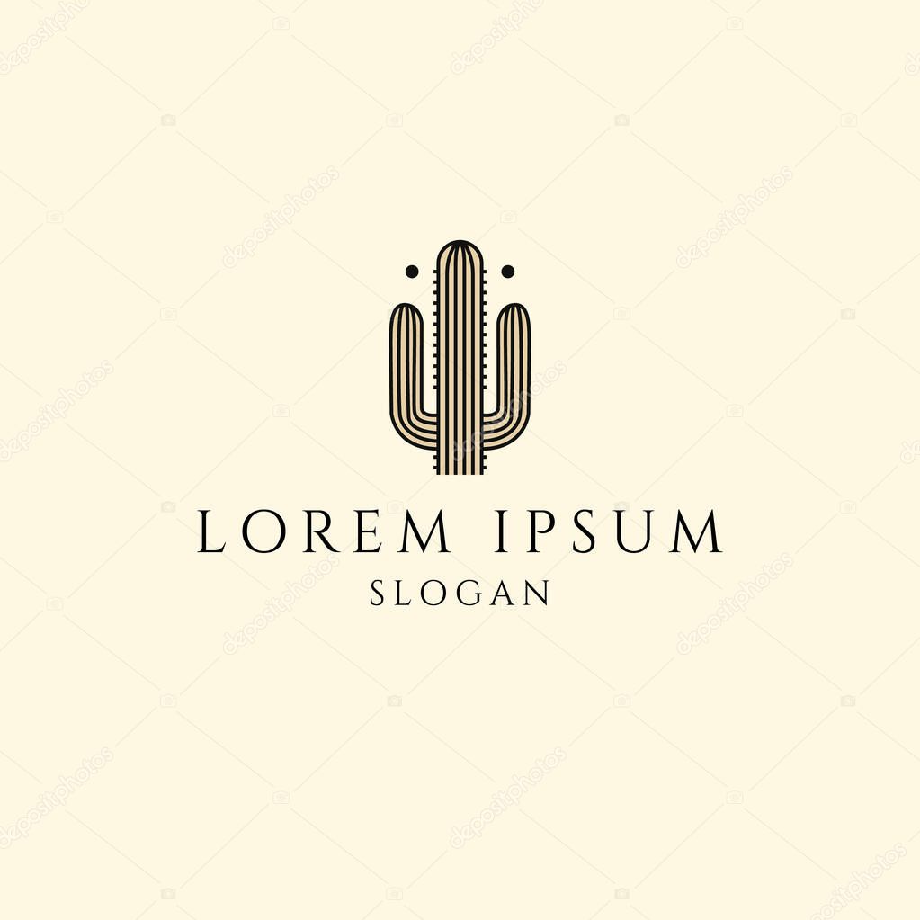 Modern cactus logo design in minimalist line-art style, perfect for boho branding, desert themes, sustainable lifestyle, or botanical-inspired businesses