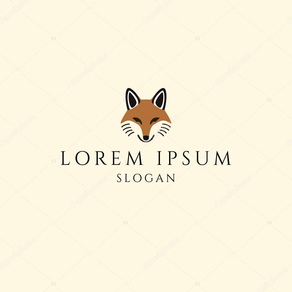 Cute minimalist fox head logo design, ideal for eco brands, kids clothing, boho boutiques, or wildlife-themed projects with a modern natural style