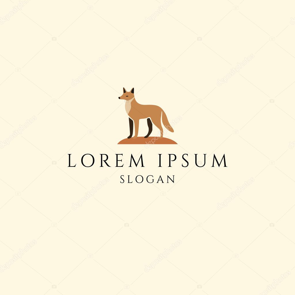 Elegant standing fox logo design in minimalist style, perfect for nature brands, wildlife organizations, outdoor gear, or rustic boutique identity
