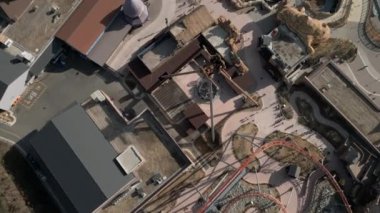 Lotte World Amusement Park in winter at Osiria Busan, South Korea. High quality 4k footage