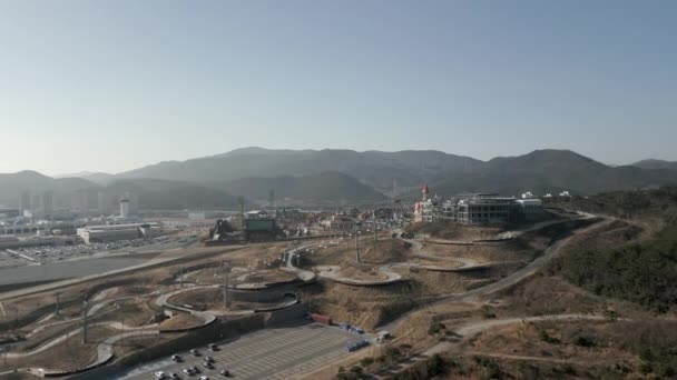 Активность Санные Гонки Ипподроме Осирии Восточный Пусан Южная Корея Высококачественные — стоковое видео