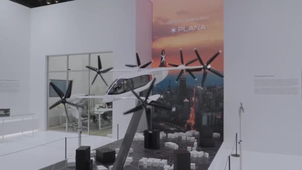 Táxi Drone Futura Tecnologia Transporte Busan Drone Show Imagens Alta — Vídeo de Stock