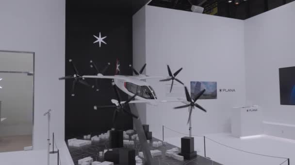 Drone Taxi Tecnología Transporte Futuro Busan Drone Show Imágenes Alta — Vídeos de Stock