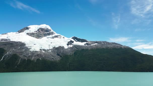 Spegazzini Buzulu Ndaki Dağ Manzarası Santa Cruz Eyaleti Patagonya Yüksek — Stok video