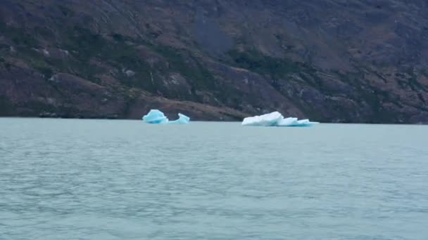 Icebergs Glaciar Spegazzini Parque Nacional Los Glaciares Província Santa Cruz — Vídeo de Stock
