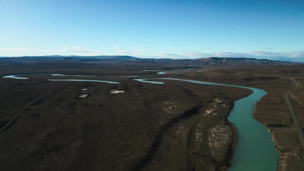 Utsikt Över Floden Leona Vid Route Från Chalten Patagonien Argentina — Stockvideo