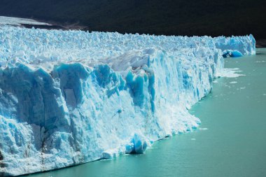 Arjantin, El Calafate dışındaki Glaciares Ulusal Parkı 'ndaki Perito Moreno buzulu. Yüksek kalite fotoğraf