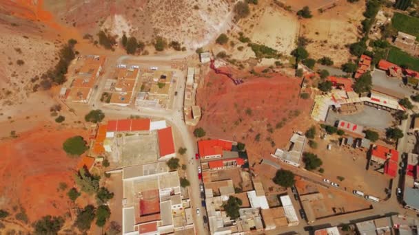 Flygfoto Cerro Siete Färger Purmamarca Jujuy Argentina Högkvalitativ Film — Stockvideo