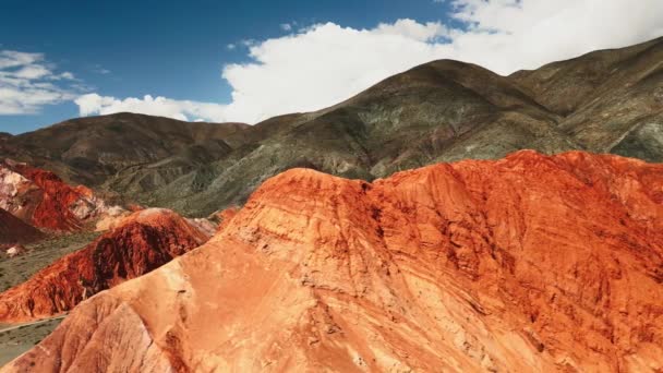 Aerial View Cerro Siete Colores Purmamarca Jujuy Αργεντινή Υψηλής Ποιότητας — Αρχείο Βίντεο