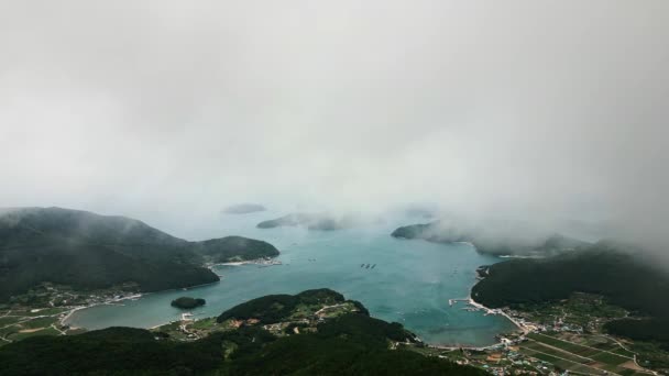 Vista Aérea Geojedo Gyeongsangnam Corea Del Sur Imágenes Alta Calidad — Vídeo de stock