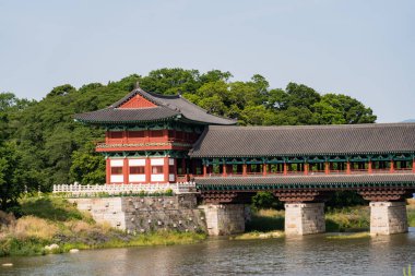 Gyeongju, Güney Kore 'deki Woljeonggyo Köprüsü. Yüksek kalite fotoğraf