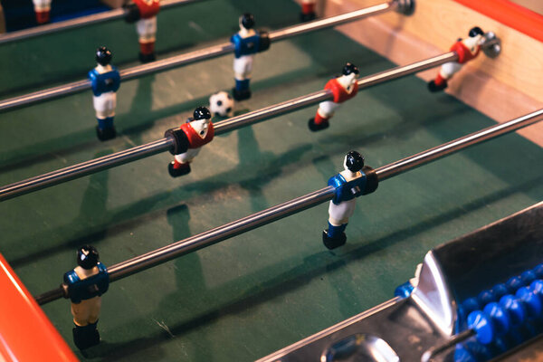 Wooden Table Soccer. High quality photo