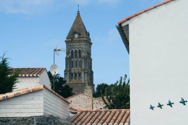 Ortaçağ şatosu Noirmoutier en lle in the Pays de la Loire, Batı Fransa. Yüksek kalite fotoğraf