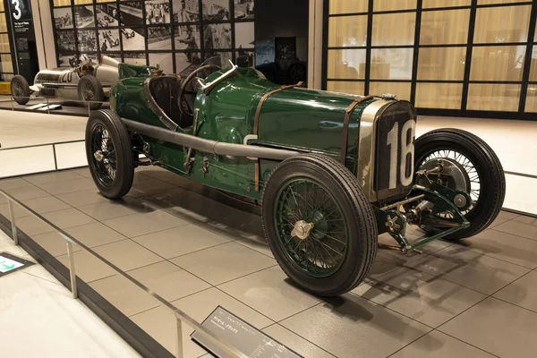 stock image Oyama-cho, Sunto-gun, Shizuoka, Japan - March 27, 2023: Sunbeam Grand Prix, Model Year 1922, Country U.K. Extremely elegantly shaped Grand Prix car, on display at the Fuji Motorsports Museum.