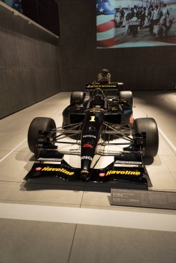 Oyama-cho, Sunto-gun, Shizuoka, Japan - March 27, 2023: Newman/Haas Racing Toyota Lola B2/00, Model Year 2002, Country U.S. Japan, on display at the Fuji Motorsports Museum. clipart