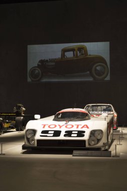 Oyama-cho, Sunto-gun, Shizuoka, Japonya - 27 Mart 2023: AAR Toyota Eagle Mark III IMSA GTP Serisi Şampiyonu, 1993 Model Yılı, Ülke Japonya Fuji Motor Sporları Müzesi 'nde sergileniyor.