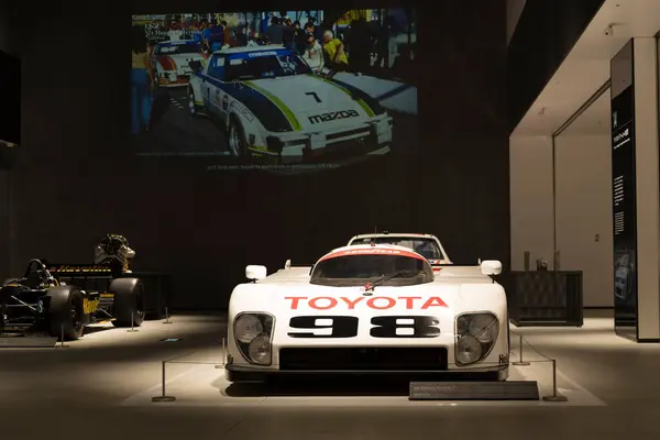 stock image Oyama-cho, Sunto-gun, Shizuoka, Japan - March 27, 2023: AAR Toyota Eagle Mark III IMSA GTP Series Champion, Model Year 1993, Country Japan, on display at the Fuji Motorsports Museum.