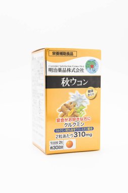 Fuji-shi, Shizuoka-ken, Japonya - 24 Ağustos 2024: Meiji Pharmaceutical Co., Ltd. 'den Sağlıklı Kirari Sonbahar 60 tableti..