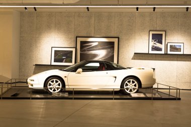 Oyama-cho, Sunto-gun, Shizuoka, Japonya - 27 Mart 2023: Honda NSX-R, Model Yıl 1996, Ülke Japonya Fuji Motor Sporları Müzesi 'nde sergileniyor.