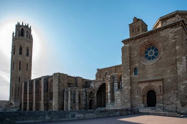 Lleida Spanya Daki Santa Maria Seu Vella Katedrali Nde Manzara — Stok fotoğraf