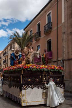 Kutsal Hafta alayı La Borriquita, Palm Sunday, Salamanca, İspanya.