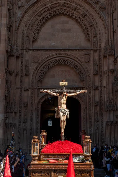 Salamanca Espanha Abril 2022 Imagem Nosso Pai Jesus Perdão Procissão — Fotografia de Stock