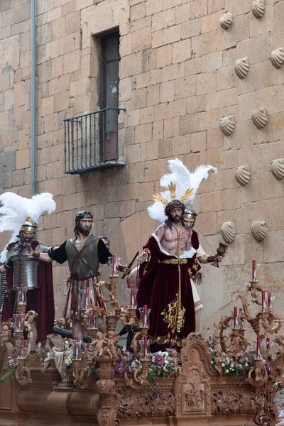 Salamanca Espanha Abril 2022 Imagem Nosso Pai Jesus Despojado Suas — Fotografia de Stock