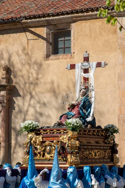 Procissão Confraria Ilustre Santa Cruz Redentor Imaculada Conceição Virgem Salamanca — Fotografia de Stock