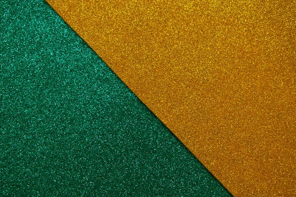 stock image golden and green glitter background