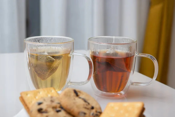 Herbata Ciasteczka — Zdjęcie stockowe
