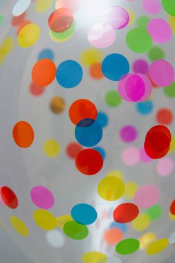 hot air balloons with colorful confetti