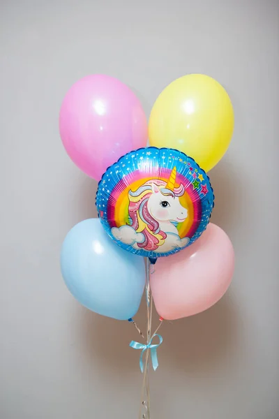Unicorn Balloons Girls Unicorn Holiday — Stock Photo, Image