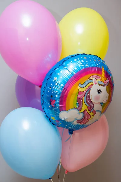 Balões Unicórnio Para Meninas Férias Unicórnio — Fotografia de Stock