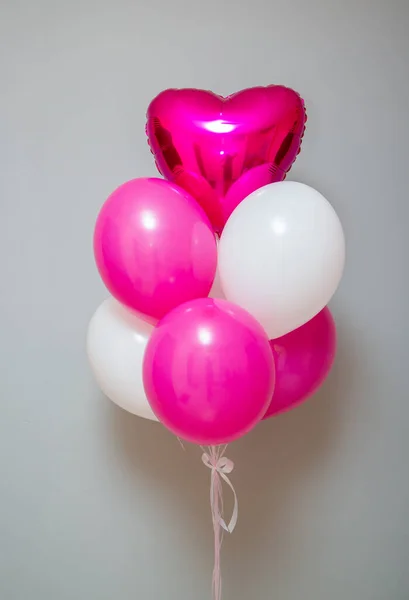 bunch of pink balloons with helium, birthday