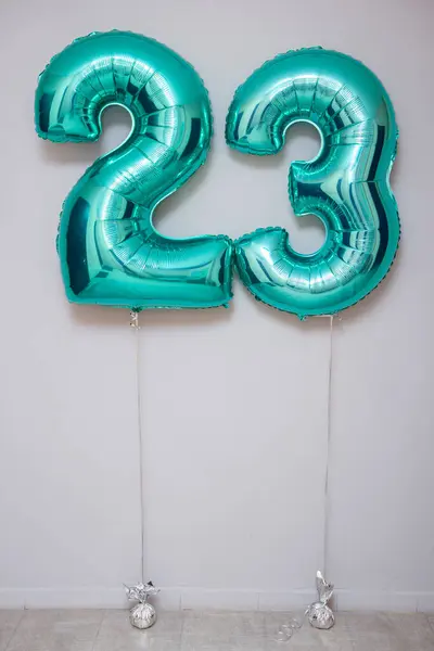 Balloons Number Mint Color — Stock Photo, Image